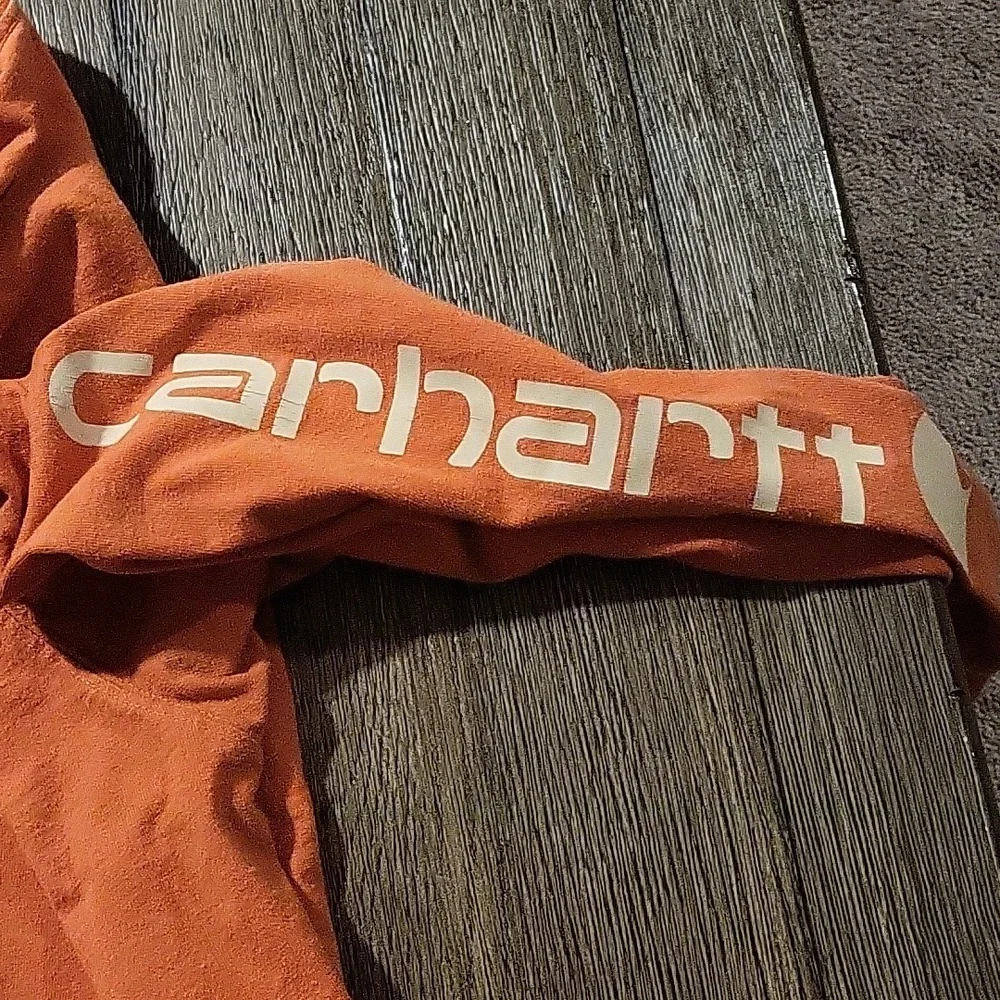 Orange Carhartt Medium Long Sleeve Tee - Picture 7 of 7